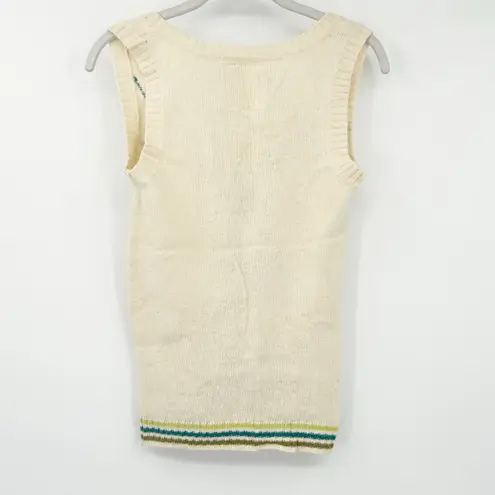 Heritage 1981 Womens Fall Preppy Rabbit Hair Blend Argyle Knit Sweater Vest S