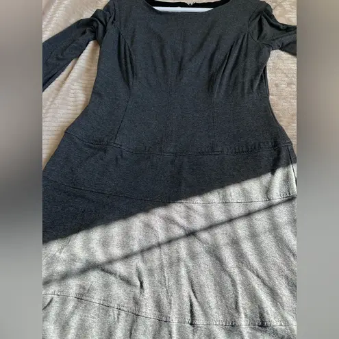 Anne Klein  Charcoal Long Sleeve Dress