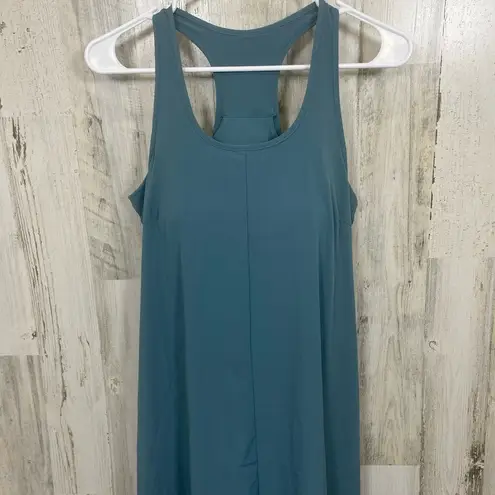 Halara Breezeful Racerback High Low Flowy Midi Dress size M Stone Blue NWT