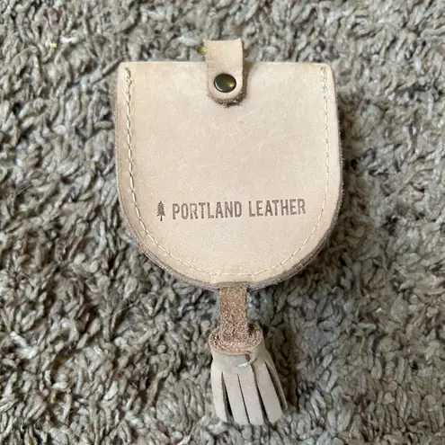 Portland Leather Goods Dragon Bone beige nubuck suede tassel nimbus pouch