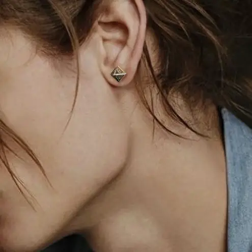 925 Silver Plated Eye of God Stud Earrings for Men Women,Punk Hip Hop Earrings