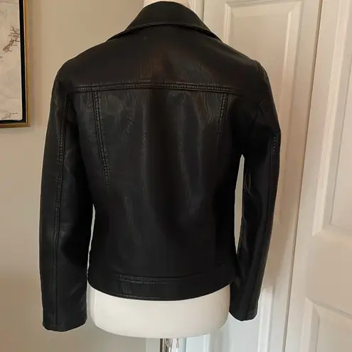 Topshop Used / Worn Coolest Black  Faux Leather Jacket