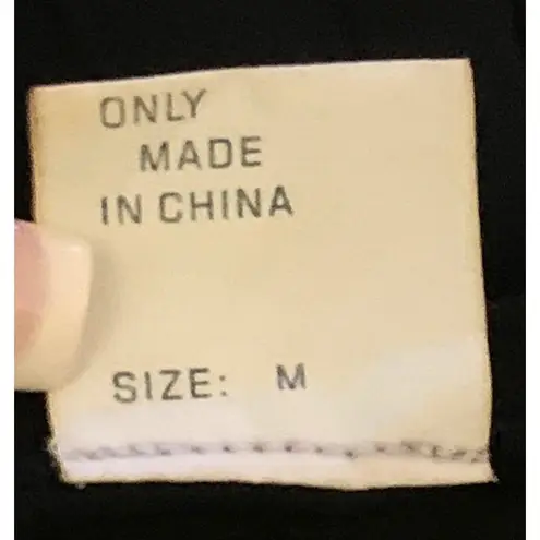 Tadashi Shoji 2-PC Pleated V-Neck Black Skirt Top M Stretch Pleated 3/4 Sleeve