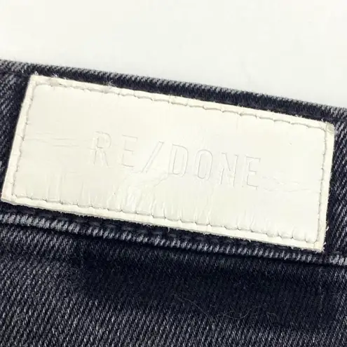 RE/DONE Originals 70s Stove Pipe Straight Jeans Faded Coal With Rips Distressed