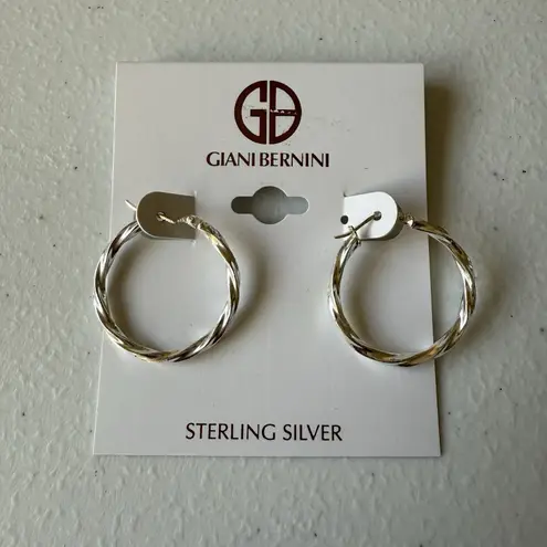 Giani Bernini NWT 925 Sterling Silver Twisted Hoop Earrings For Macy’s