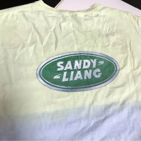 Sandy Liang Dippy Tie Dye T-Shirt Short Sleeve Light Green & Blue Tee Drippy szS