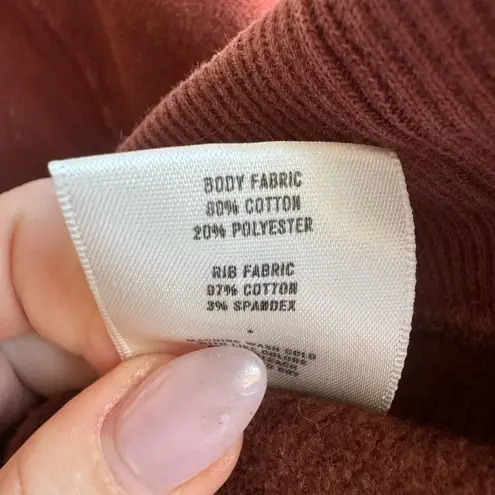 Tracksmith Women’s Trackhouse Burnt Orange Thick Cotton Crewneck Medium