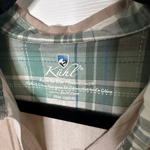 Kuhl Khiley Women's Dress Shirt Dress Beige Tencel Lyocell Organic Cotton Size S