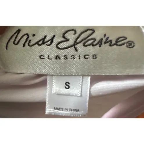 Miss Elaine Classics Pink Nightgown Women’s Size Small Embroidered Short Sleeve