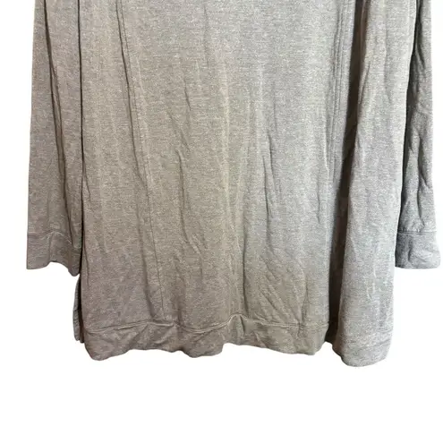 Pure J Jill Tranquility Fleece Tunic Sweatshirt Womens XL Beige Stretch Blouse