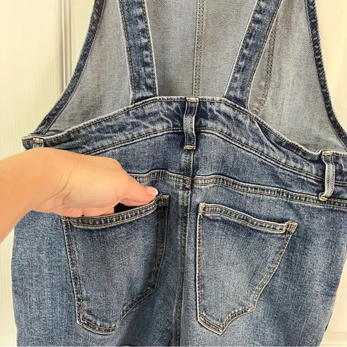 Old Navy Denim Distressed Shortalls Jean Cuffed Short Bib Overalls Size Small