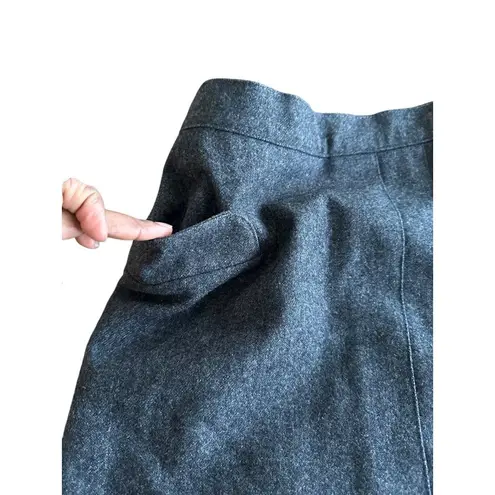Vintage Hunters Run Wool Skirt Gray Midi Long Dark Academia 80s Minimalist 28 Size undefined