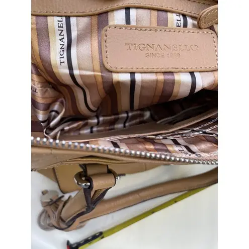Tignanello Women's Tan Pebbled Leather Purse / Handbag SKU 5475