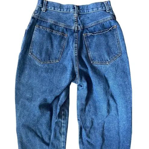 Vintage 80’s Giorgio Fiorlini Pleated Front High Waist Mom Jeans Size 4 Blue