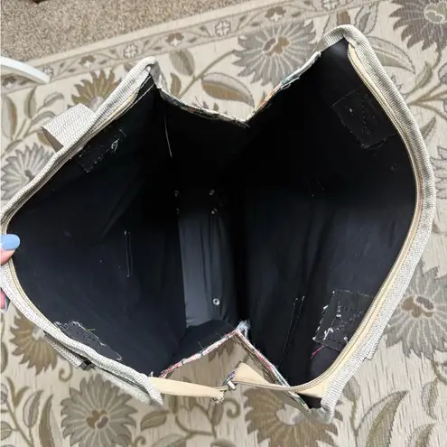 Vintage Floral Rolling Bag Tapestry Travel Shopping Folding Pink