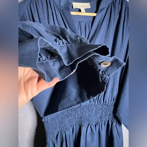 Pinch Work For You Navy Blue Smocked Waist Dress. In size Large