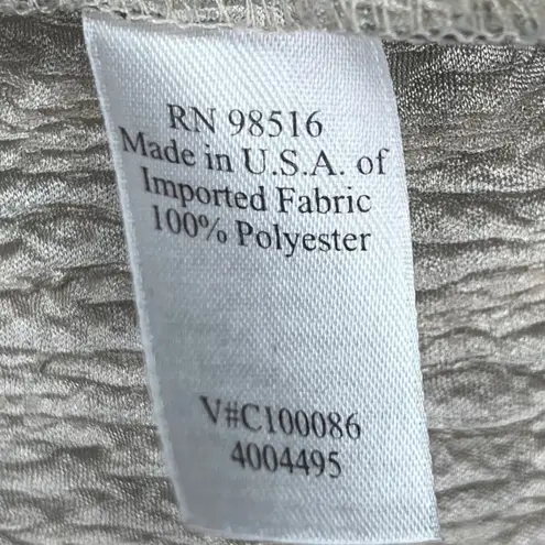 Coldwater Creek Y2K Crinkle Abstract Top Made in USA Stretchy Artsy Blouse Med