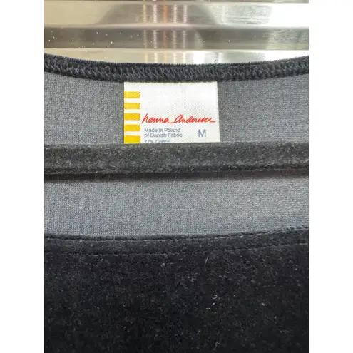 Hanna Andersson Velvet Dress Long Sleeve Square Neck Black Dress M Size M