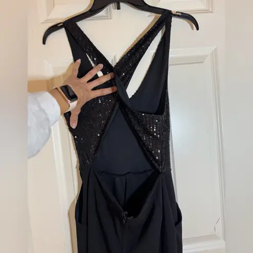 Women’s Jumpsuit, Black Sequin, Small,‎ Open Back - Image 6