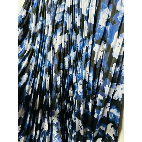 ML MONIQUE LHUILLIER Melanie Black Floral Print Chiffon A