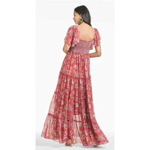 Sachin + Babi 💕 Kara Floral Print Tiered Maxi Dress Eastern Gouache Botanical 6