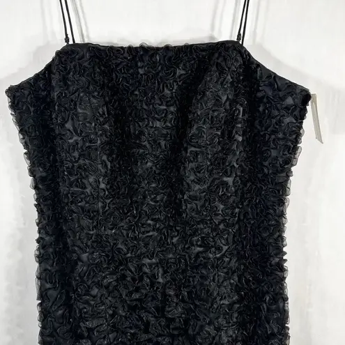 Chetta B Vintage Size 6 Evening Gown Silk Ruffled Full Length Dress Formal 1459