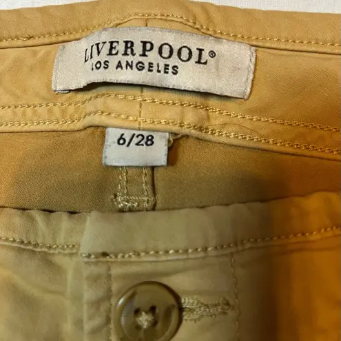 Liverpool Los Angeles Women's Mustard Yellow Crop Pants Size 6/28