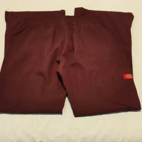 Dickies  Maroon Scrub Pants Hospital Nursing Medical Doctor Pockets Size SP #3220