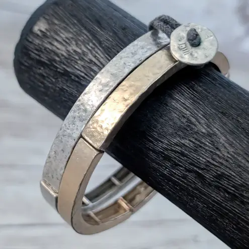 Bracelet Duo Muted Gold Tone & Muted Silver Tone