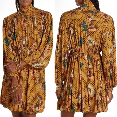 Ulla Johnson NEW NWT  Wilhemina Geometric Floral Dress In Amber