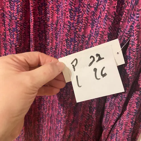 kim rogers Red Long Sleeve Relaxed Blouse Large