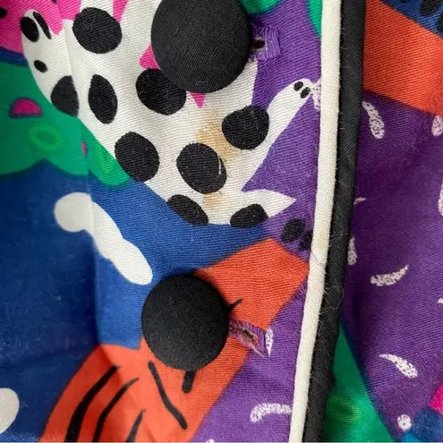 Vintage Roberto Dei Como Italy 2 Piece Suit Set Blazer Skirt Dog Gondolier 10 Pink