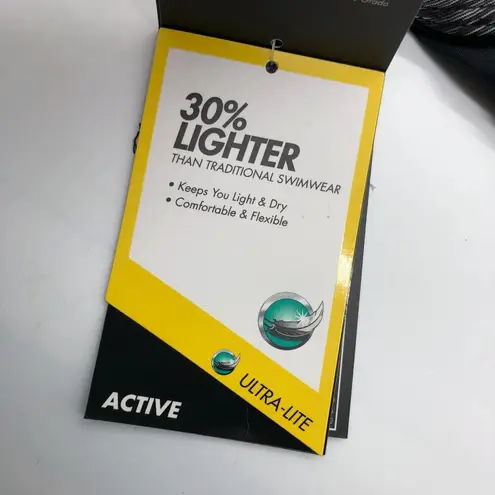 Tyr. Isla Top Sonoma Sports Bra Bikini Swim Top Black Gray Racerback XS