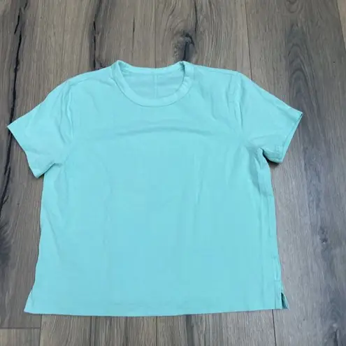 Lululemon  Classic-Fit Cotton-Blend T-Shirt Wild Mint Size 2 Short Sleeve Tee