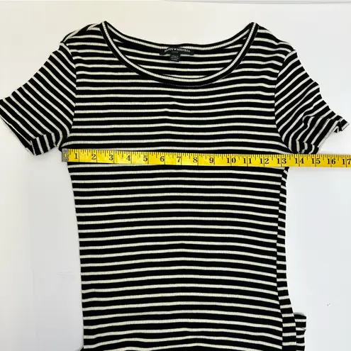 Brandy Melville  Striped Black & White Ribbed Knit Dress - XS/S