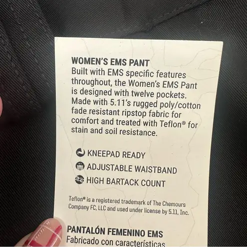 5.11  Tactical Women’s EMS Pants NEW 20 Long Plus Black Workwear Utility Canvas