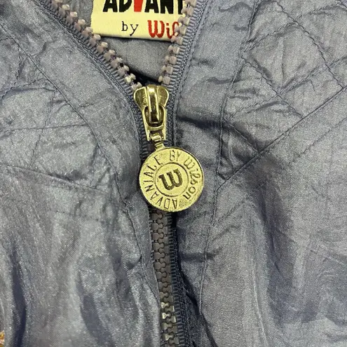 Vintage Advantage by Wilson Windbreaker Jacket Floral Embroidered Women’s Large Purple