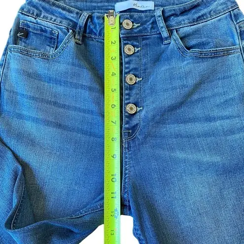 KanCan Women’s Estilo Distressed & Frayed Button Fly Skinny Jeans Blue Size undefined