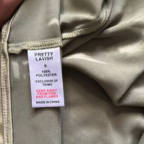 Pretty Lavish Esmee Wrap Maxi Bridesmaid Dress Olive Green Formal Elegant Size 2