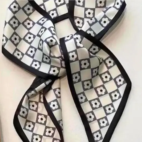 Elegant Gothic Printed Scarves, Fashion Bandana, Retro punk Neck Scarf, Black - Image 3