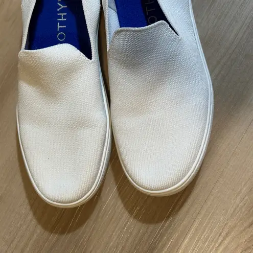 ROTHYS The Original Slip On Sneaker in Bright White Knit Size 9 Flat Loafers