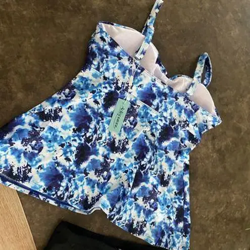 Adisputent Tankini Swimsuits for Women with Shorts Cross Push Tank Top Tummy Control Two Piece Swimwear High Waisted