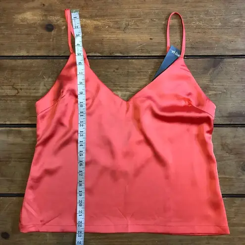 Nasty Gal  V You Never Satin Cami Coral Pink Size 10 NWT