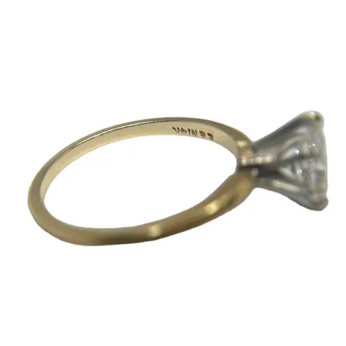 Vintage: .5 CT Marquise Diamond Solitaire Engagement Ring 𖦹 14K Gold Band 𖦹 5