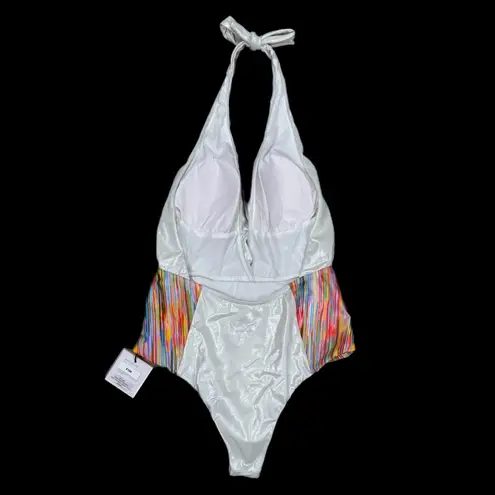 Unify the Ties Inner Peace One Piece Swimsuit Sz M Pearl Shimmer New MSRP $150 Pink Size M