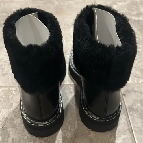 Proenza Schouler CA/SH Shearling Booties in Black, Size 38 NEW in Box + DustBag