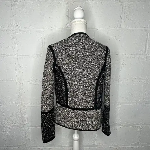 Vince  Women's Black Gray Textured Draped Sweater Blazer Jacket Size XS