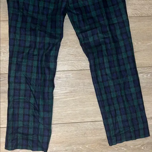 NWT VTG DEADSTOCK SAVANNAH Black Watch Plaid Wool Pleated Trousers 4