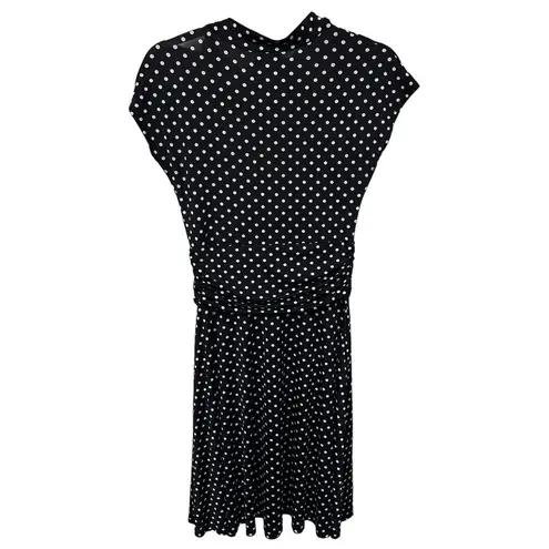 Folter Bridget Bombshell Polka Dot Retro Pin Up Style Dress Size Medium Black