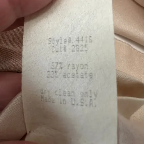 Vintage Cachet by Bari Protas Embellished Puff Sleeve Blazer Women‎ 15/16 Beige Tan Size undefined